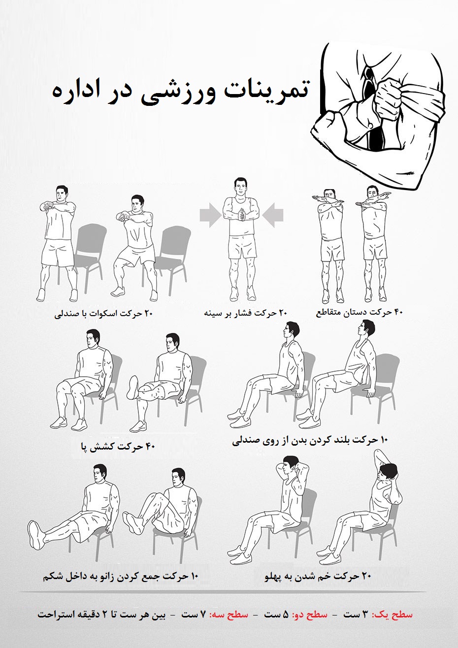 ورزش&zwnj;هایی برای کارمندان (+تصاویر)